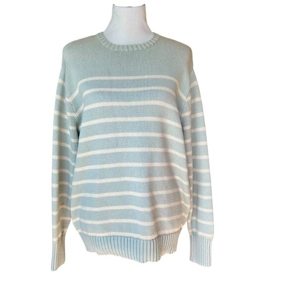 Brandy Melville Brianna Cotton Thin Stripe sweater oversized nautical coastal - Picture 4 of 8